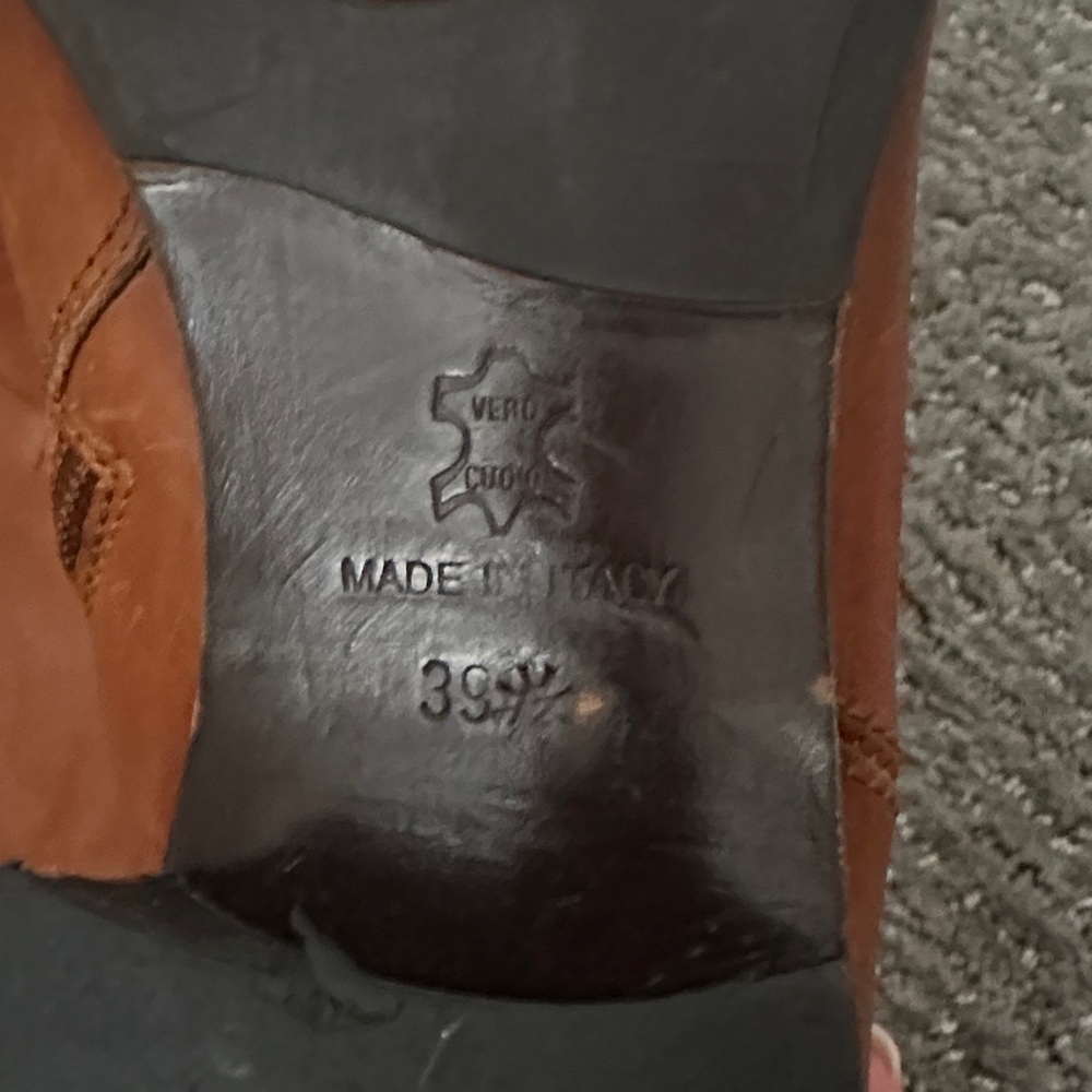 A. Soliani Italian Brown Leather Knee-High Boston 8.5 m - Picture 4 of 5